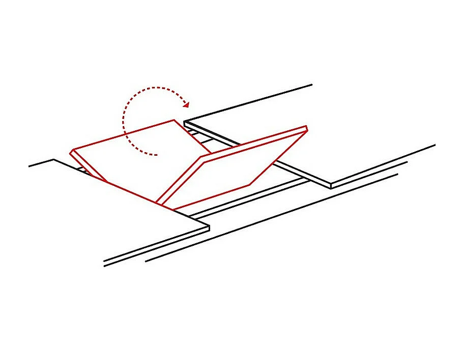 Table ronde 100 cm extensible bois et noir pieds métal Larry