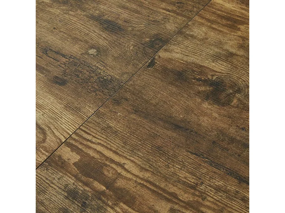 Mesa redonda extensible Larry de 100 cm con patas de madera y metal negro