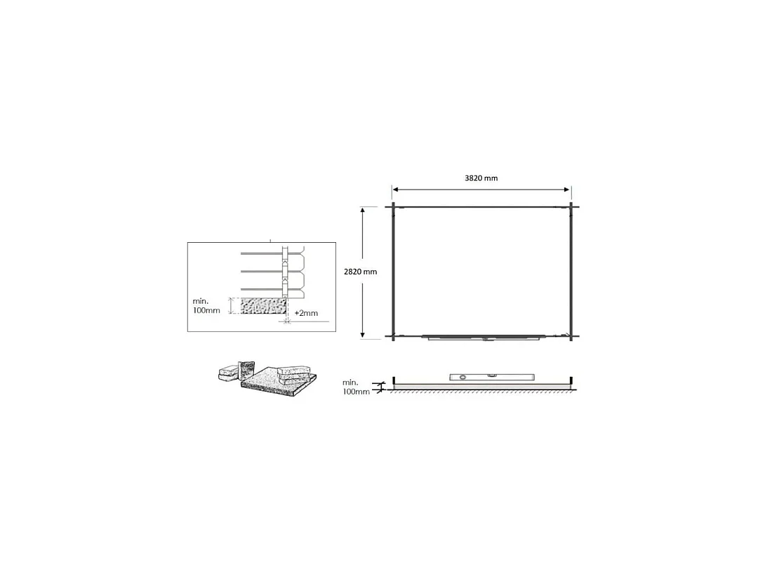 Casetta da giardino in legno - 12m2 - 4x3m - impregnata - 28mm - colore: marrone - DOM677 - ALTANKA