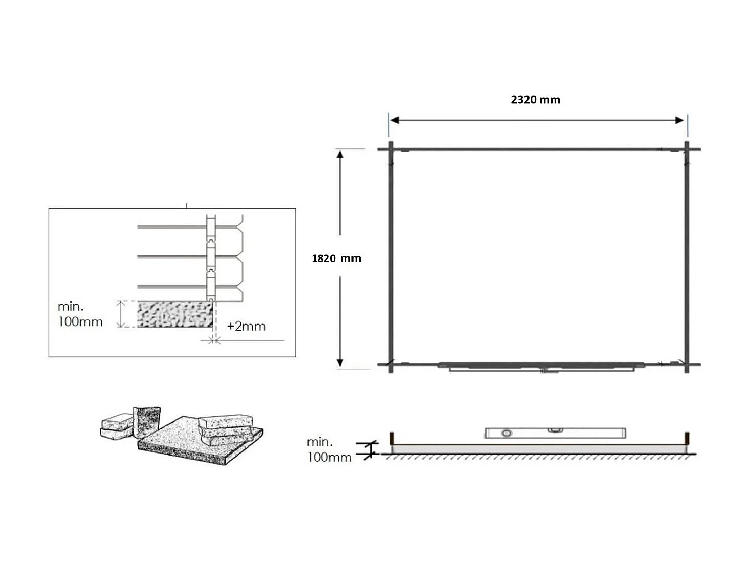 Casetta da giardino in legno - 5.00m2 - 2.50x2.00m - impregnata - 28mm - colore: verde - DOM725 - ALTANKA