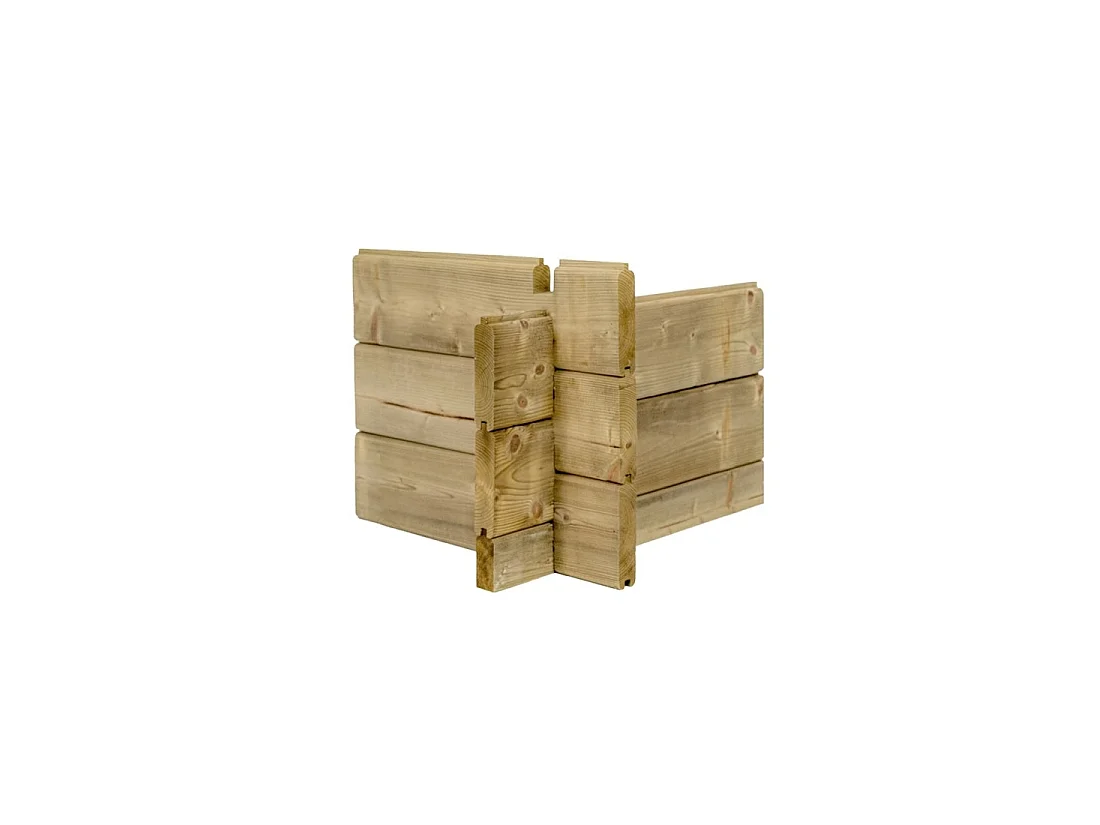 Abri de jardin en bois - 6.25m2 - 2.5x2.5m - Traité - Ep. 28mm - Couleur: vert - DOM724 - ALTANKA
