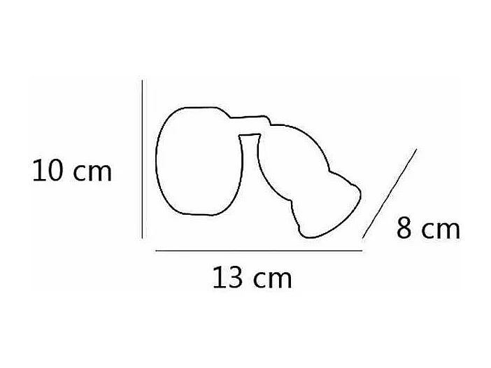 Aplique de pared Bala acabado en blanco 10cm(alto) 8cm(ancho) 13cm(largo)