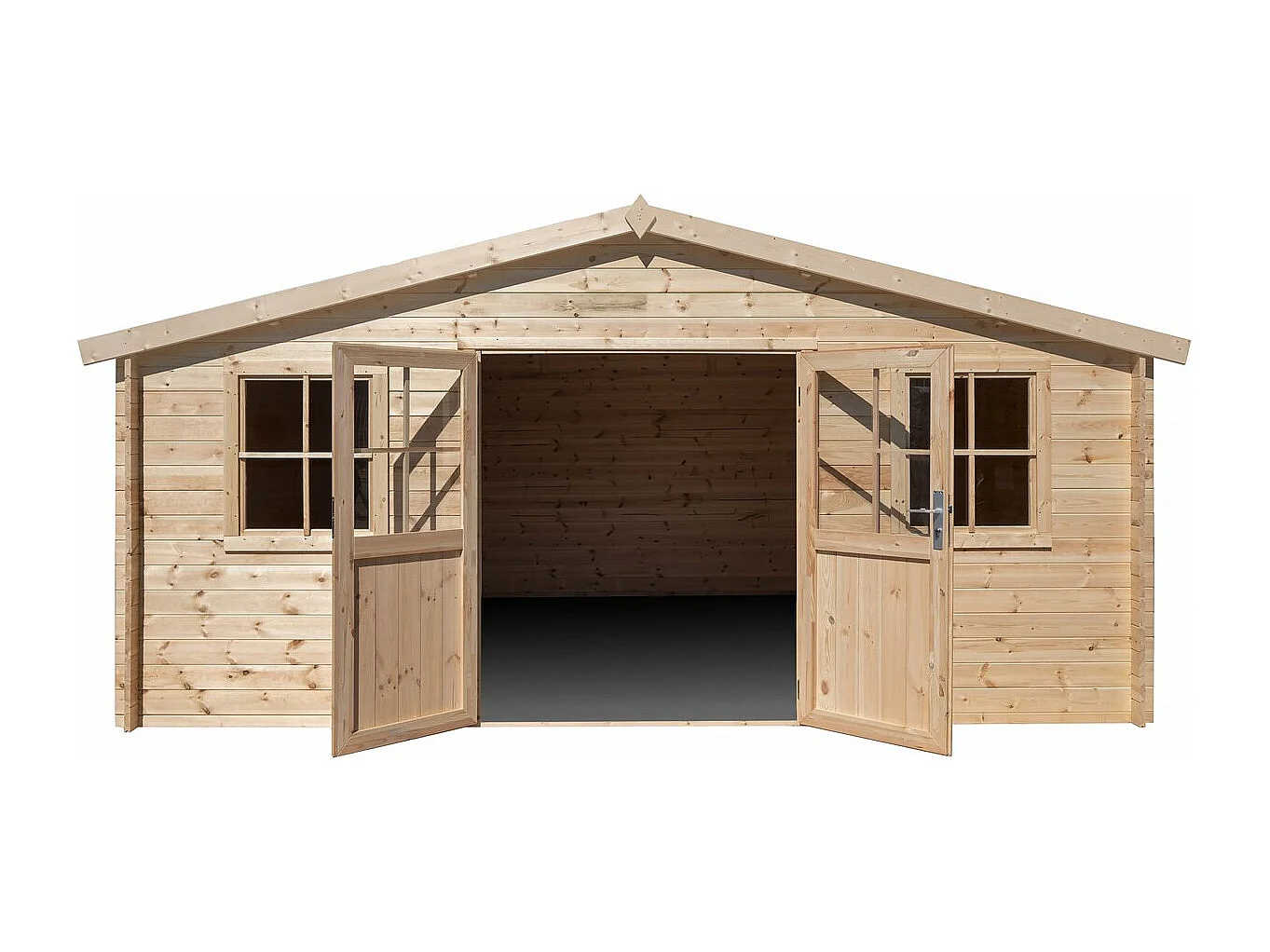 Abri de jardin bois "Alex" - 20.20 m² - 4.80 x 4.00 x 2.39 m - 28 mm