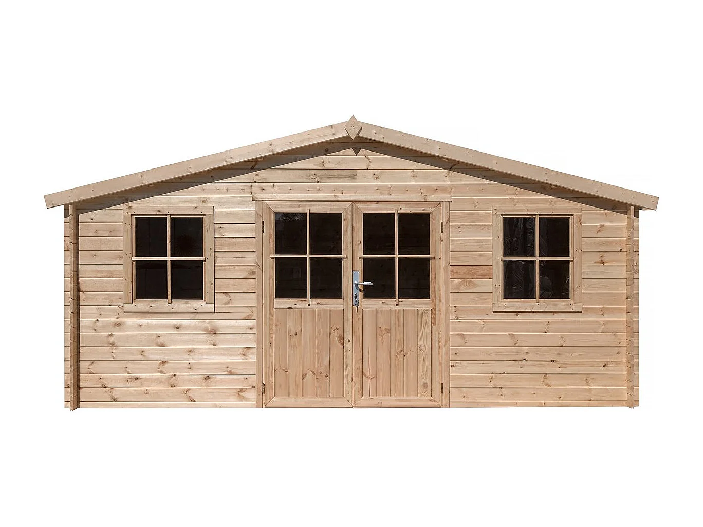 Abri de jardin bois "Alex" - 20.20 m² - 4.80 x 4.00 x 2.39 m - 28 mm
