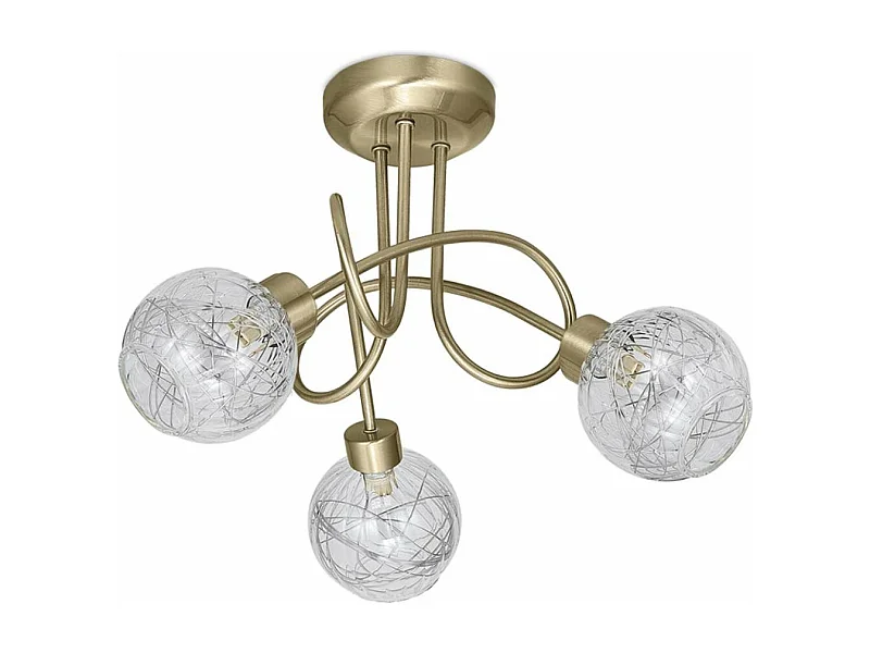 Lámpara 3 luces Menta acabado en cuero 28 cm(alto)35 cm(ancho)35 cm(largo)