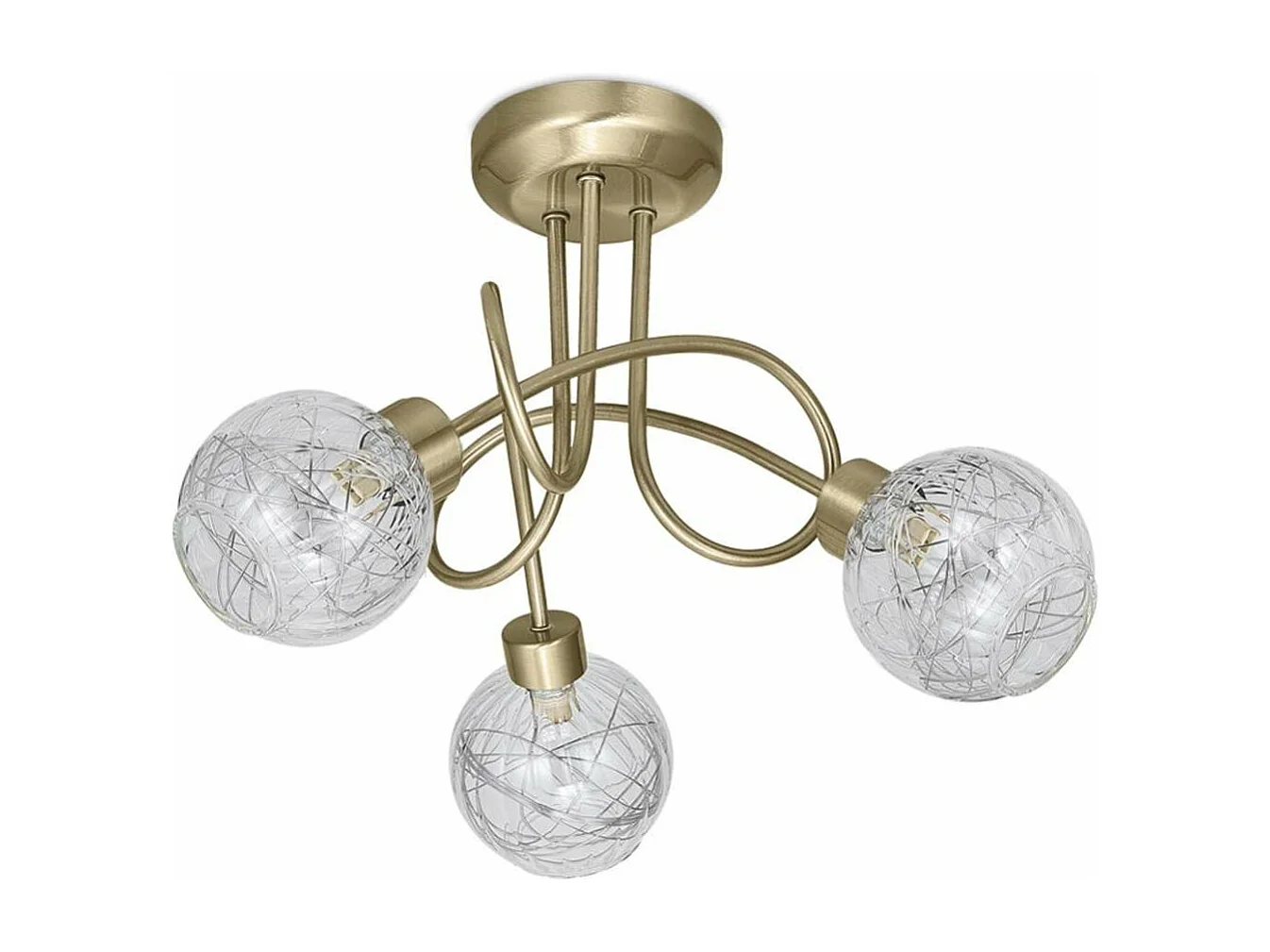 Lámpara 3 luces Menta acabado en cuero 28 cm(alto)35 cm(ancho)35 cm(largo)