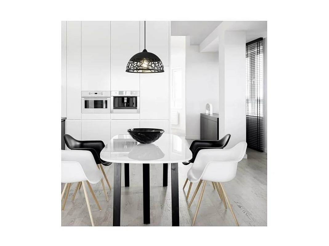 Colgante modelo Pang acabado negro, 28cm(alto) 30cm(ancho) 30cm(fondo)