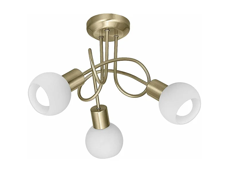 Lámpara a techo 3 luces Vera cuero 24cm(alto) 30cm(ancho) 30cm(largo)