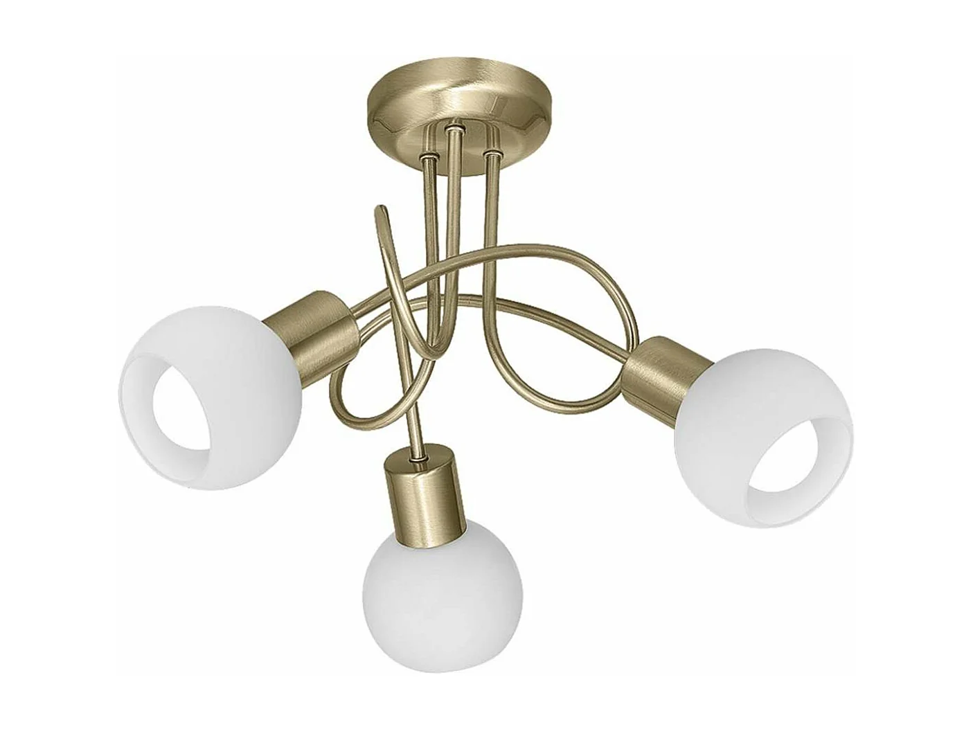 Lámpara a techo 3 luces Vera cuero 24cm(alto) 30cm(ancho) 30cm(largo)