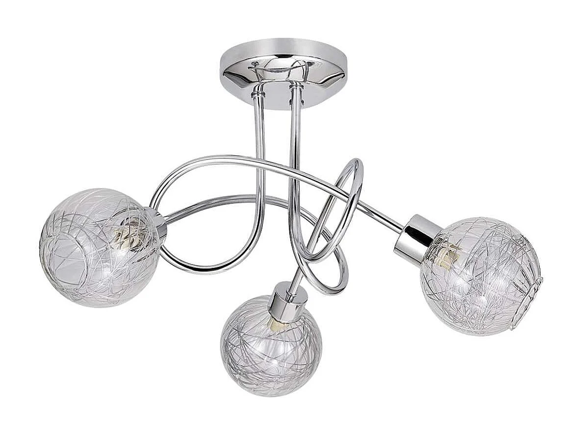 Lampara 3 luces Menta acabado en cromo 28 cm(alto)35 cm(ancho)35 cm(largo)