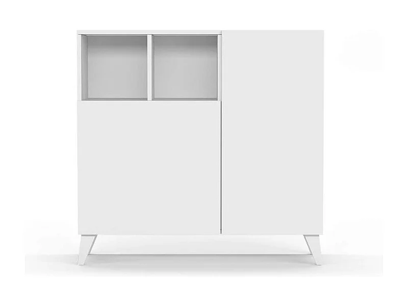 Recibidor zapatero 2 puertas en blanco. 87 cm (alto) x 90 cm (ancho) x 27 cm (prof.)