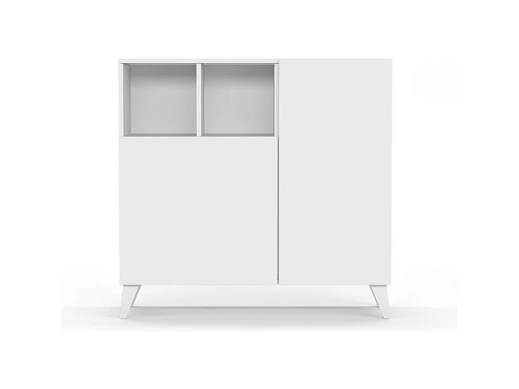 Recibidor zapatero 2 puertas en blanco. 87 cm (alto) x 90 cm (ancho) x 27 cm (prof.)