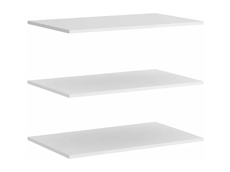 Pack de 3 estantes Laura acabado blanco. 1,6 cm(alto)87,4 cm(ancho)51 cm(fondo)
