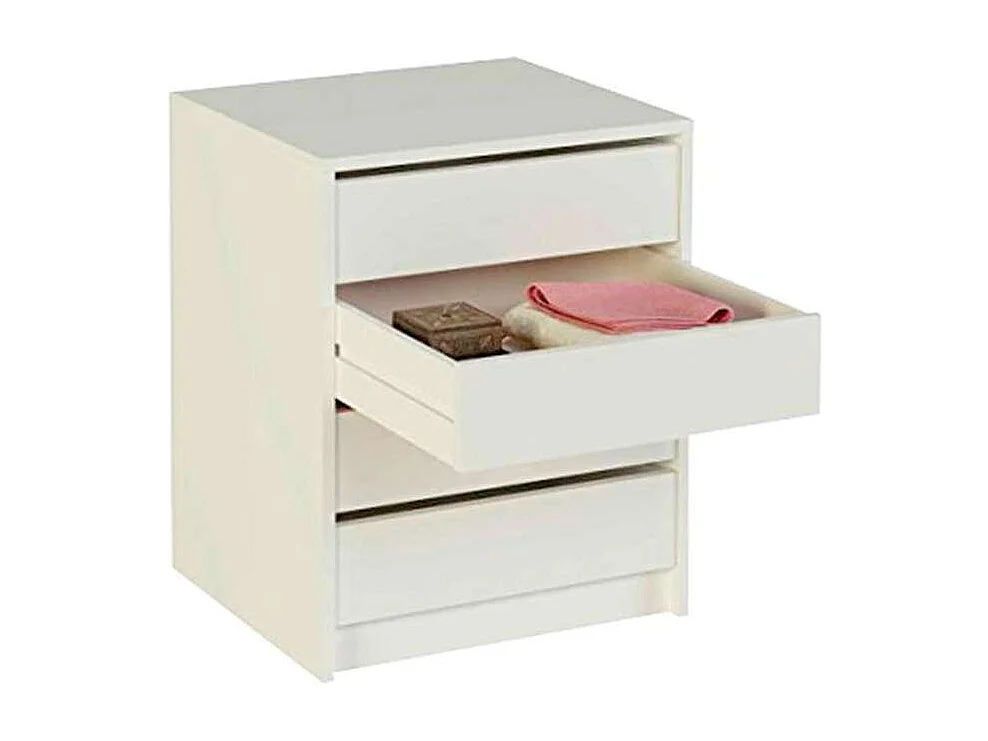 Cajonera Merise en color blanco. 61,4 cm(alto)50 cm(ancho)44 cm(largo)