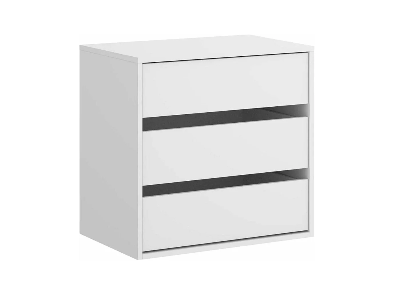 Cajonera Lola con 3 cajones en blanco, 60 cm(alto)60 cm(ancho)40 cm(fondo)
