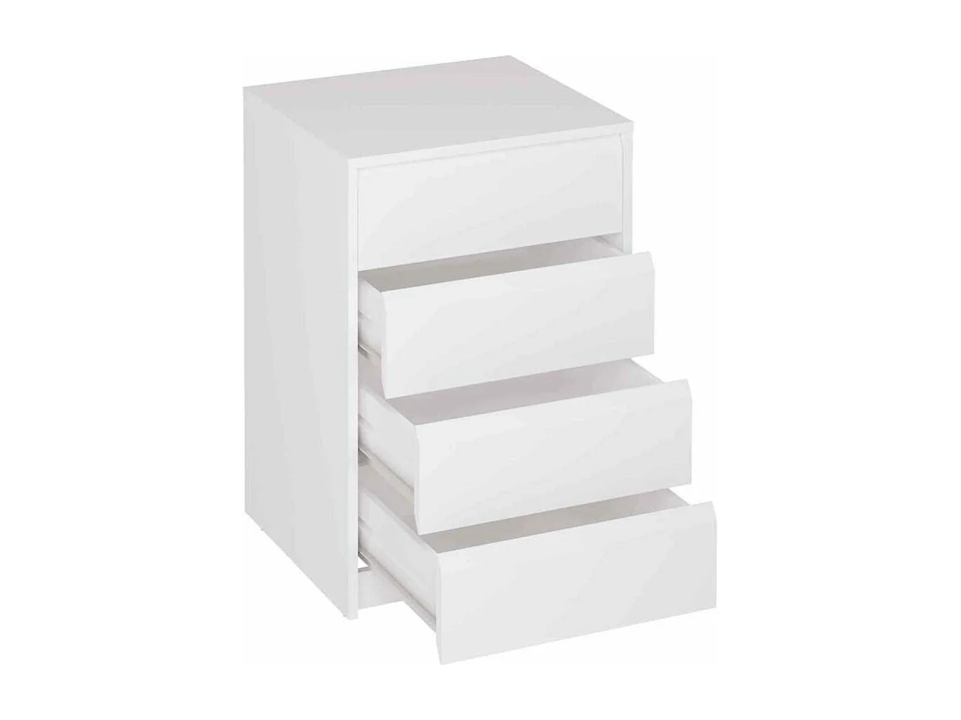 Cajonera Madrid de 50 cm con 4 cajones en blanco. 73,4 cm(alto)50 cm(ancho)45 cm(fondo)