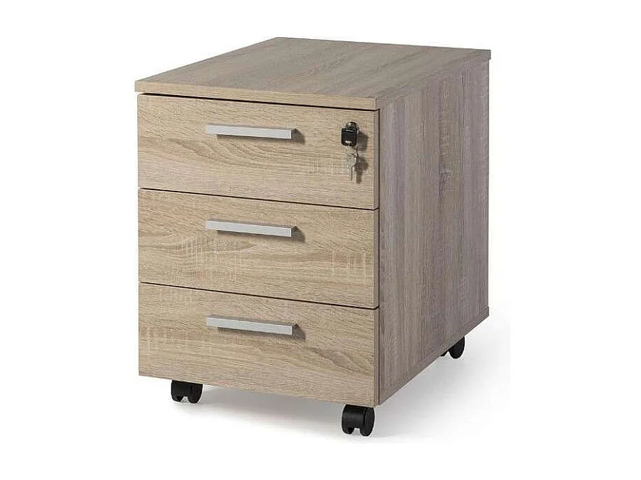 Cajonera buck 3 cajones acabado olmo claro, 58 cm(alto)42.5 cm(ancho)60 cm(fondo)