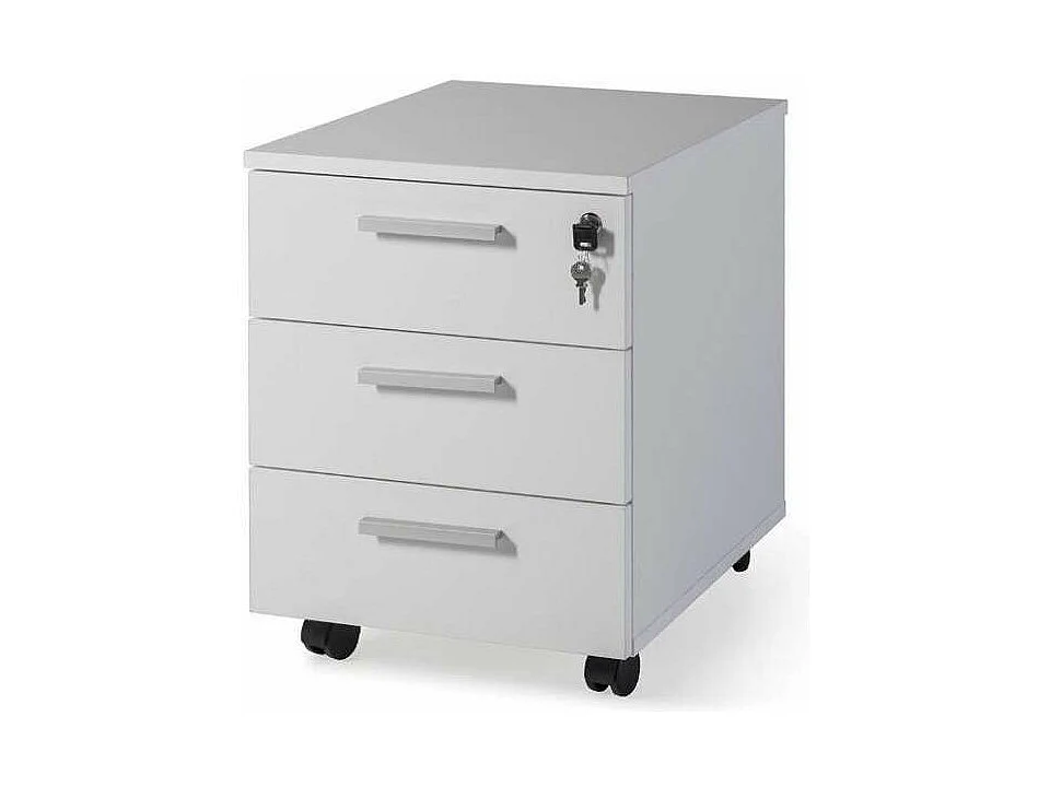 Cajonera buck 3 cajones acabado blanco, 58 cm(alto)42.5 cm(ancho)60 cm(fondo)