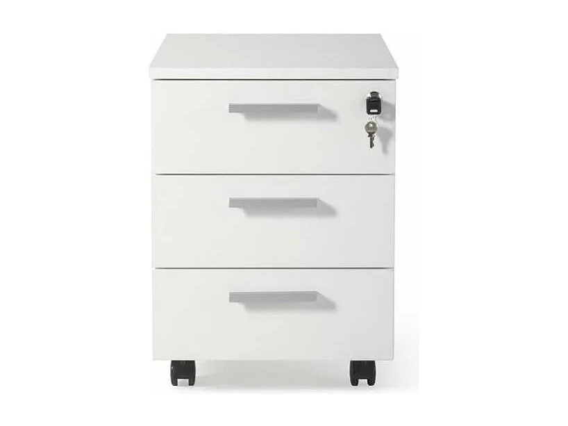 Cajonera buck 3 cajones acabado blanco, 58 cm(alto)42.5 cm(ancho)60 cm(fondo)