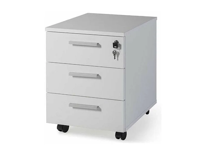 Cajonera buck 3 cajones acabado blanco, 58 cm(alto)42.5 cm(ancho)60 cm(fondo)