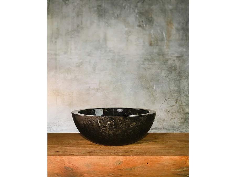 Dune - Vasque à poser en marbre noir