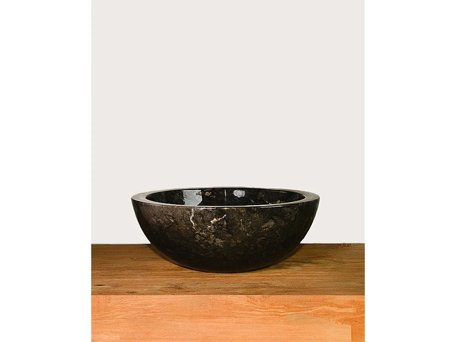 Dune - Vasque à poser en marbre noir