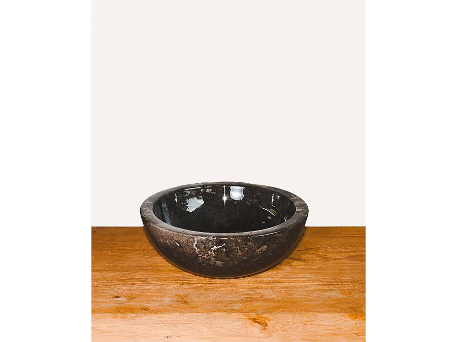 Dune - Vasque à poser en marbre noir