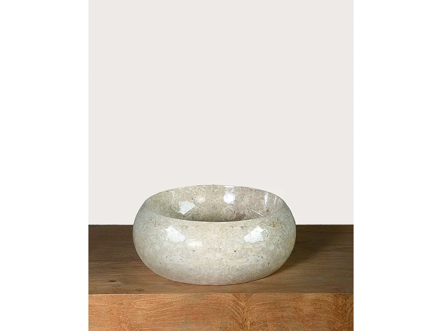 Riana - Vasque marbre beige donut