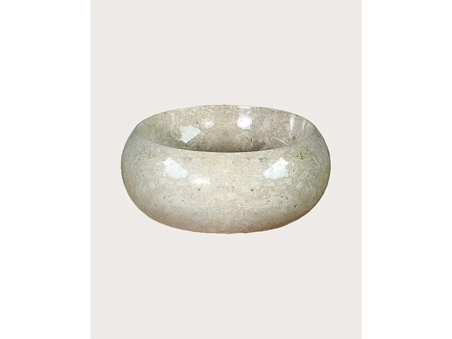 Riana - Vasque marbre beige donut