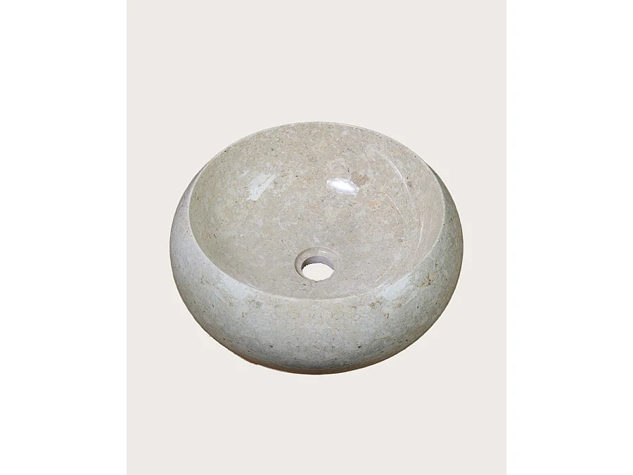 Riana - Vasque marbre beige donut