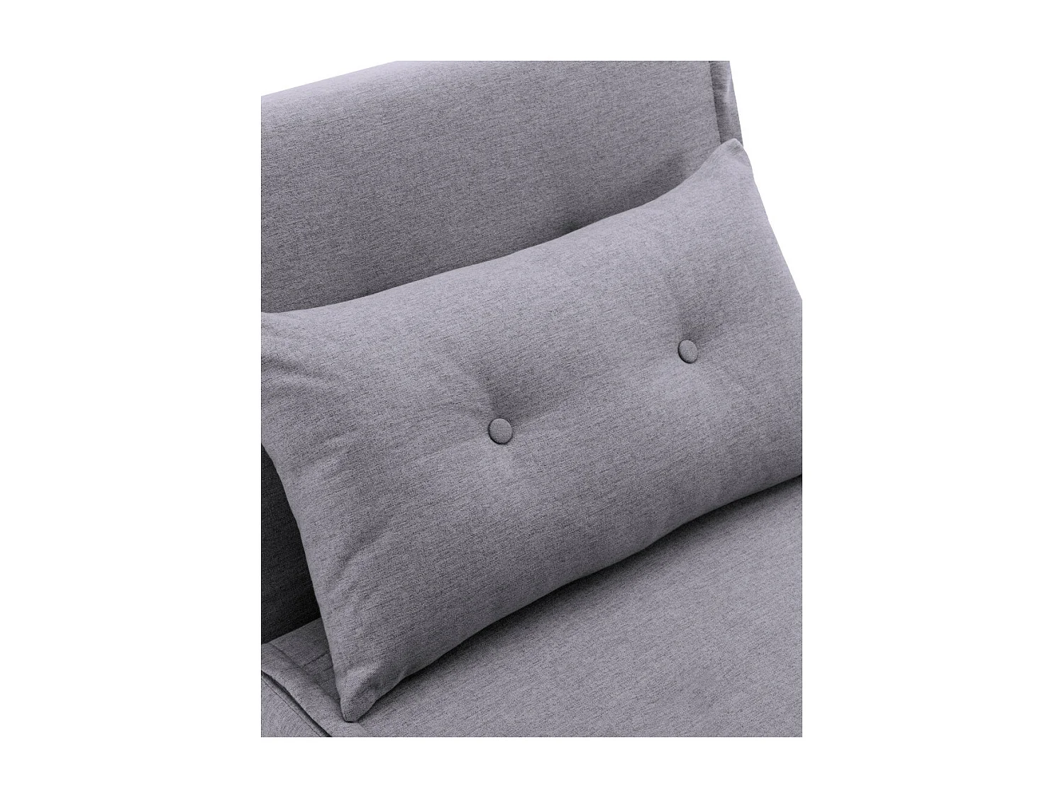 Sofá convertible en cama Pegaso abertura rápida de 1 plaza de tela en gris y patas  altas negras