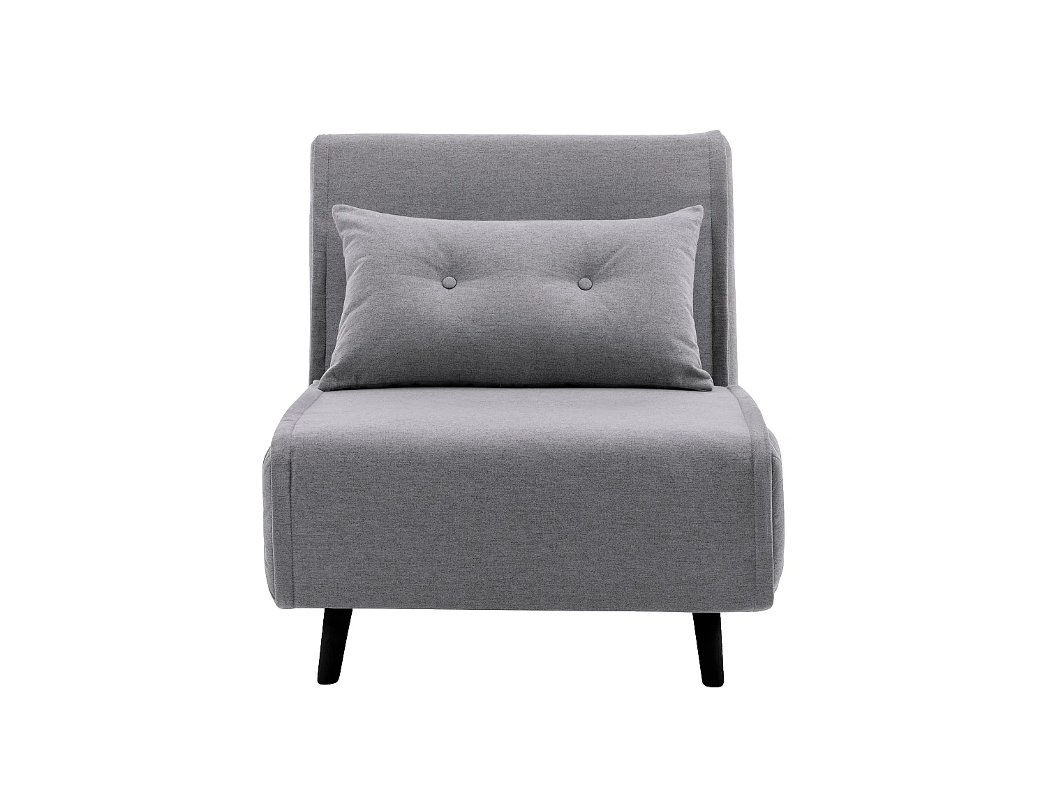 Sofá cama de 82x95x81-192 cm de 1 plaza con 4 patas de madera en color gris Pegaso