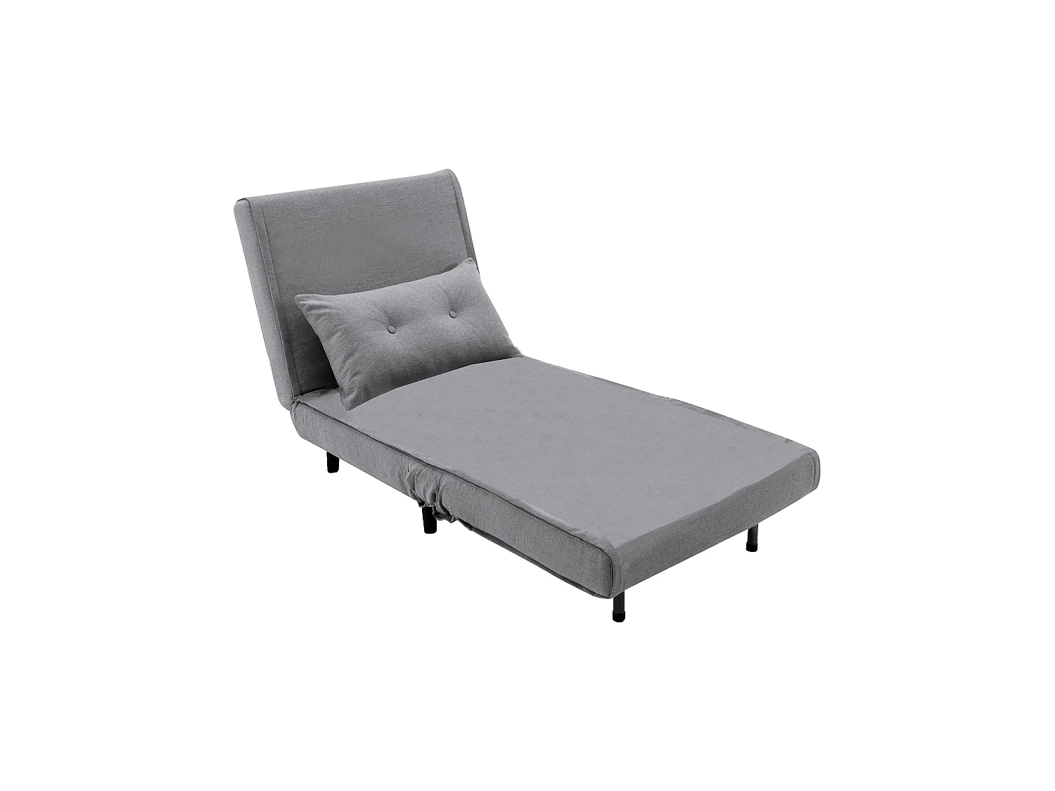 Sofá cama de 82x95x81-192 cm de 1 plaza con 4 patas de madera en color gris Pegaso