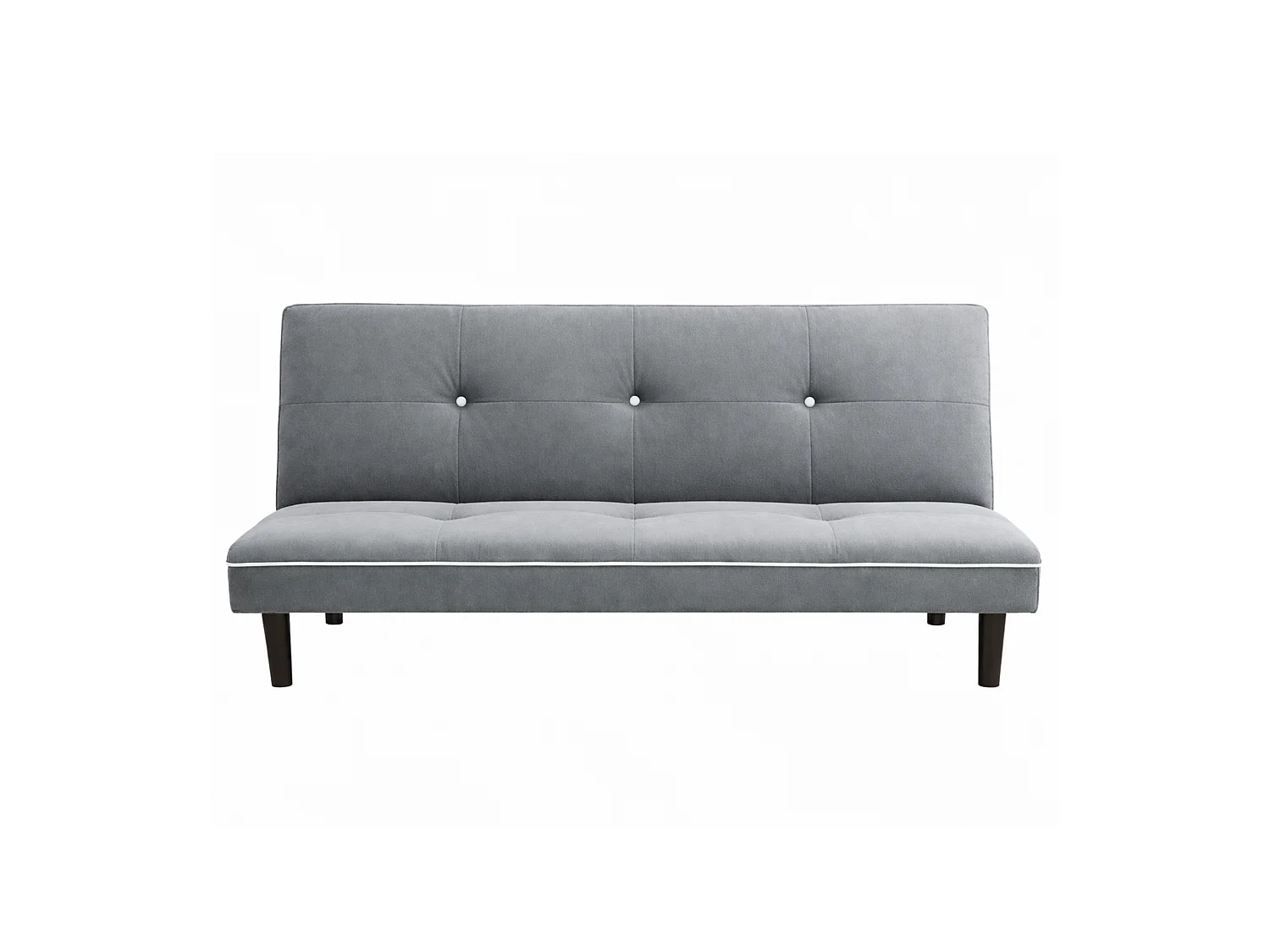 Sofá cama clic clac de 87x190x88 cm de tela en color gris y patas altas Sol