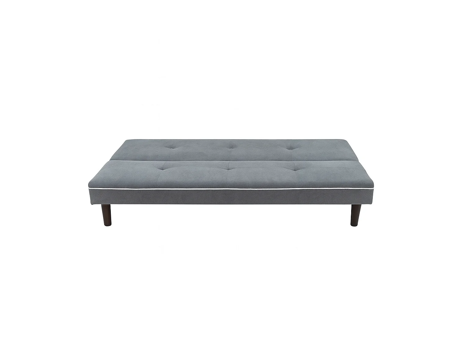 Sofá cama clic clac de 87x190x88 cm de tela en color gris y patas altas Sol