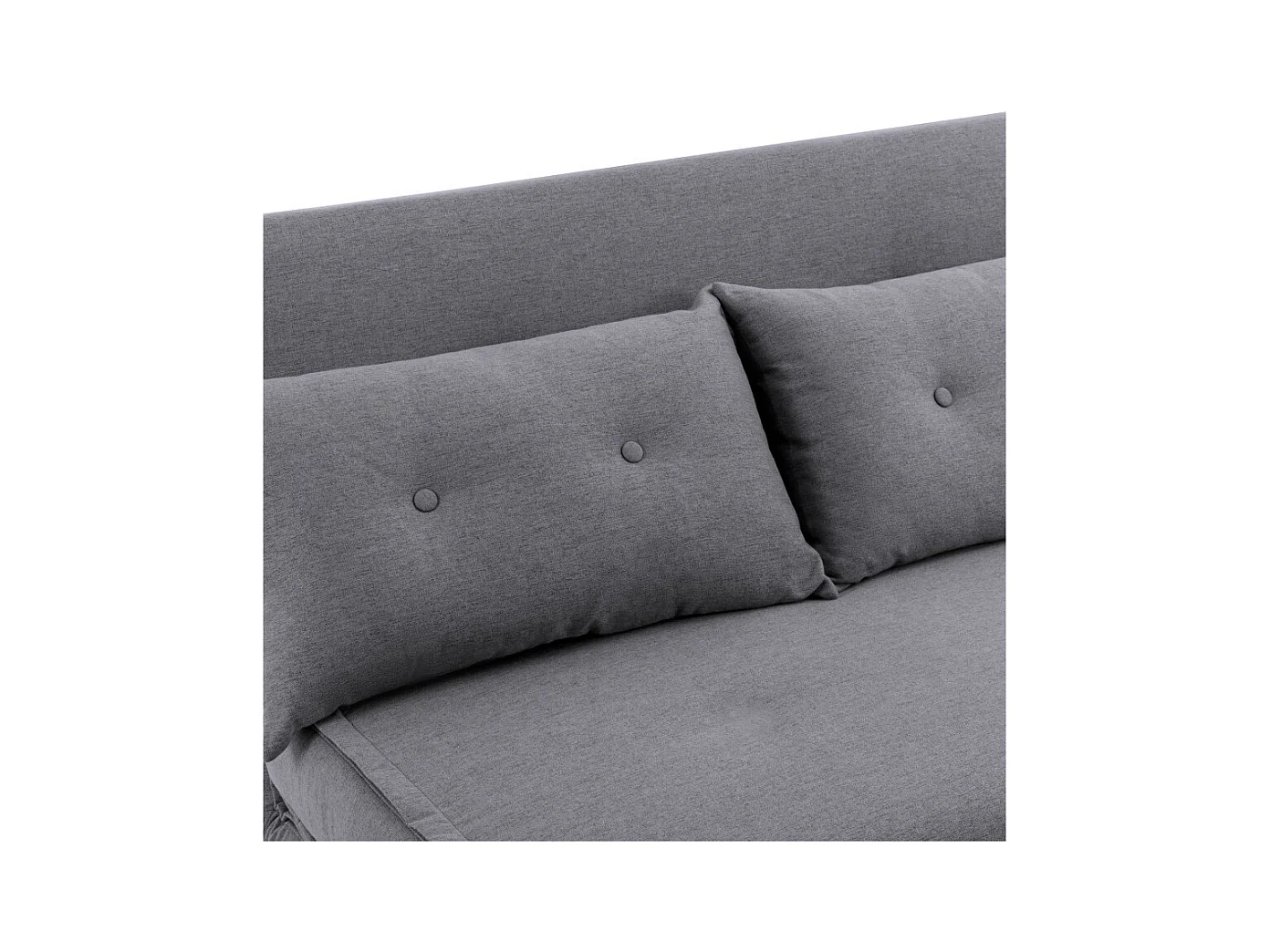 Sofá convertible en cama Pegaso abertura rápida de 2 plazas de tela en gris y patas  altas negras