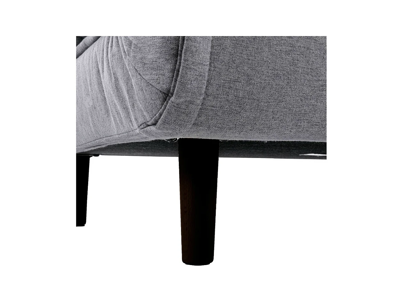 Sofá convertible en cama Pegaso abertura rápida de 2 plazas de tela en gris y patas  altas negras