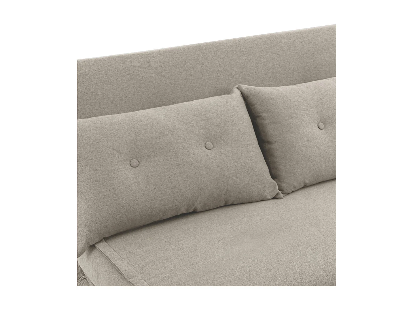 Sofá convertible en cama Pegaso abertura rápida de 2 plazas de tela en beige y patas  altas negras