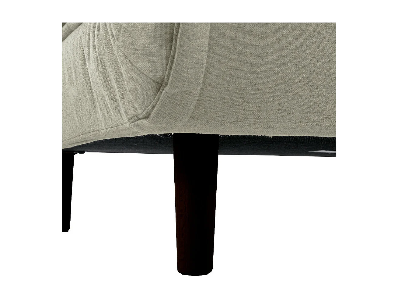 Sofá convertible en cama Pegaso abertura rápida de 2 plazas de tela en beige y patas  altas negras