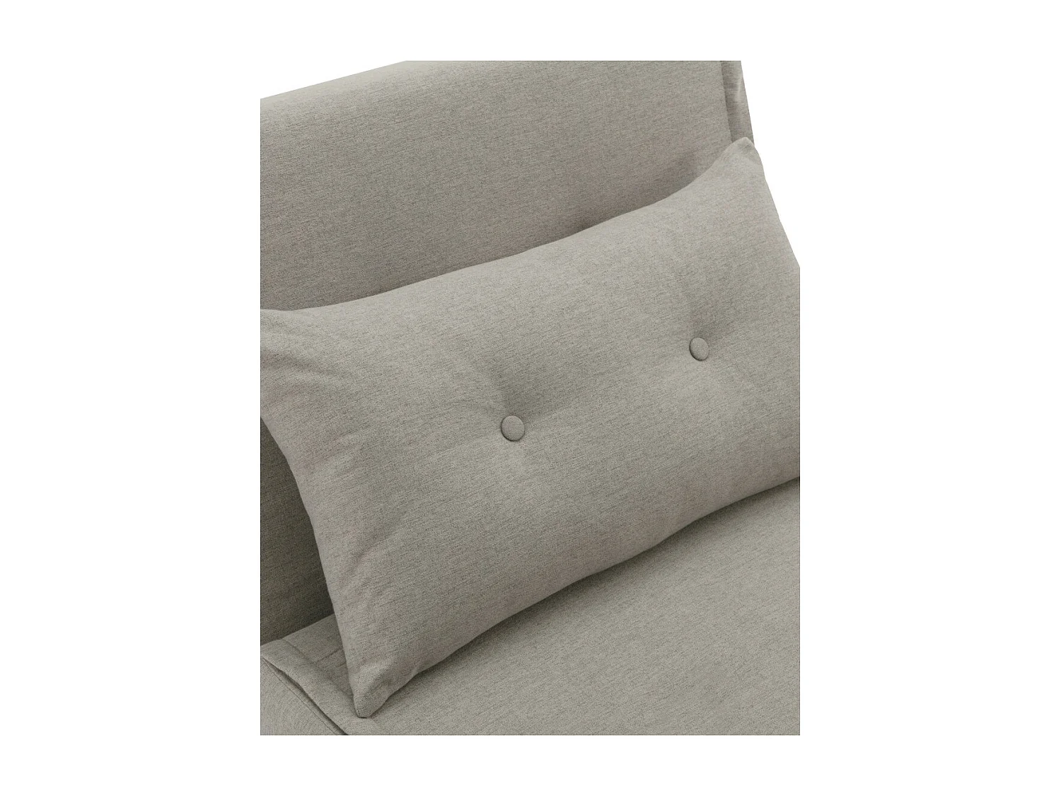 Sofá convertible en cama Pegaso abertura rápida de 1 plaza de tela en beige y patas  altas negras