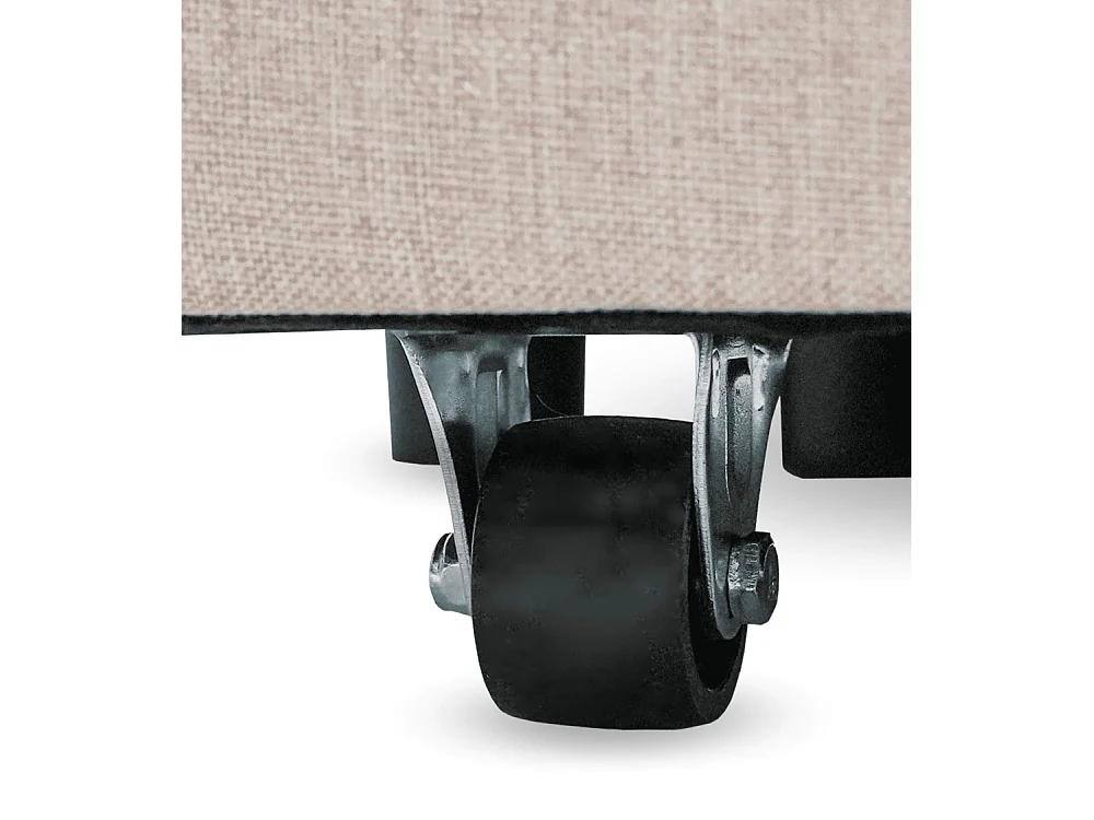 Sofá chaise longue reversible de 3 plazas de 90x229x148 cm de tela beige y arcón Clony II