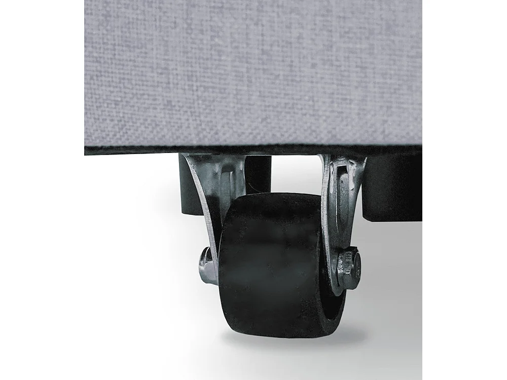 Sofá chaise longue reversible de 3 plazas de 90x229x148 cm de tela gris y arcón Clony II