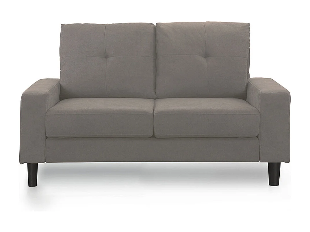 Sofá de 2 plazas de 96x145x78 cm de tela en color beige con patas negras Brooklyn