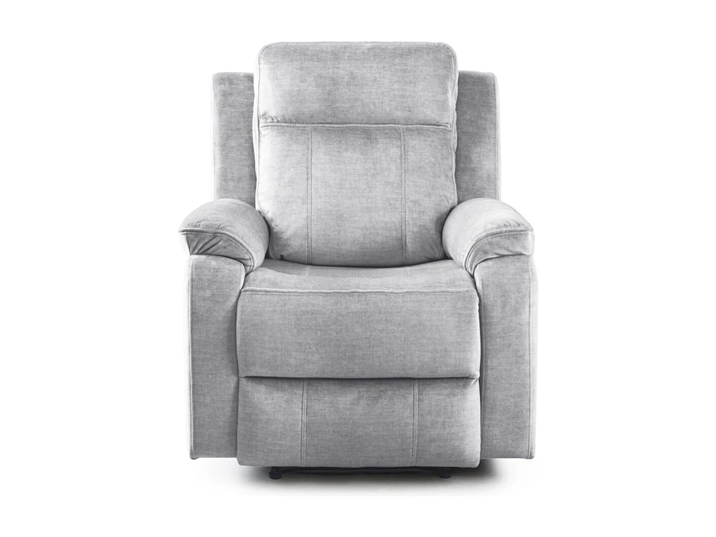 Sillón relax reclinable manual de 98x86x92 cm ergonómico de tela en color gris Reimon