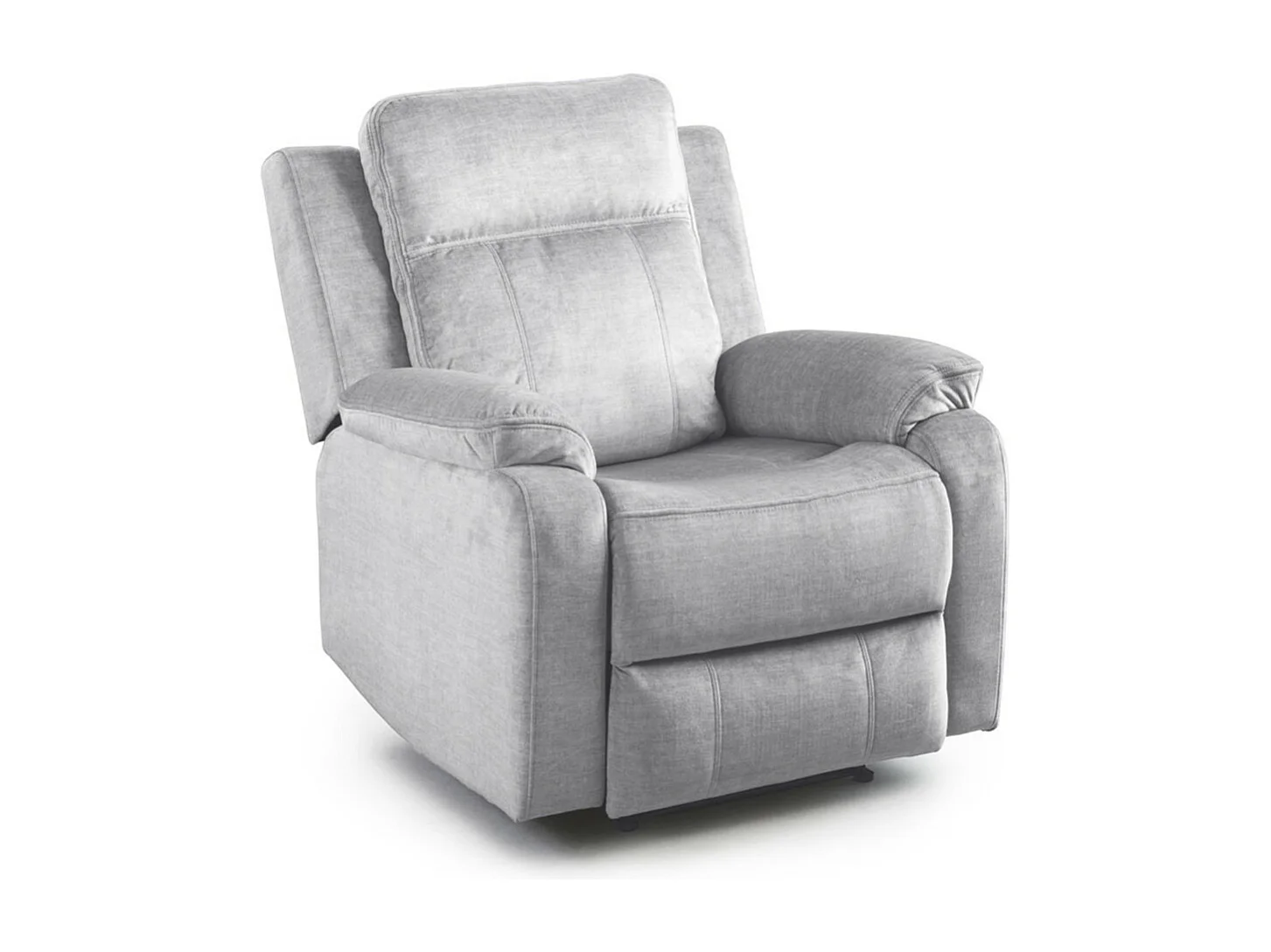 Sillón relax reclinable manual de 98x86x92 cm ergonómico de tela en color gris Reimon