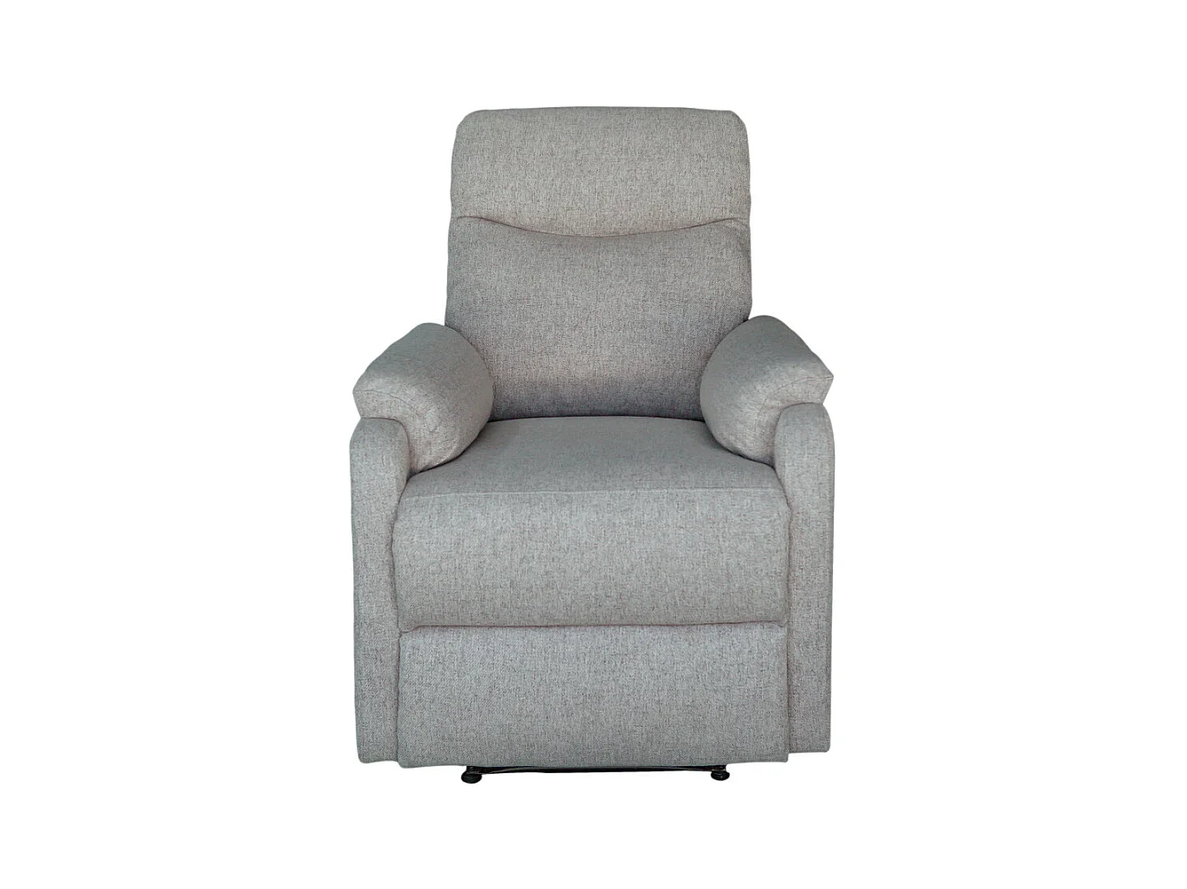 Sillón relax de 101x73x95 cm de tela en color gris con reclinación manual por palanca Zar