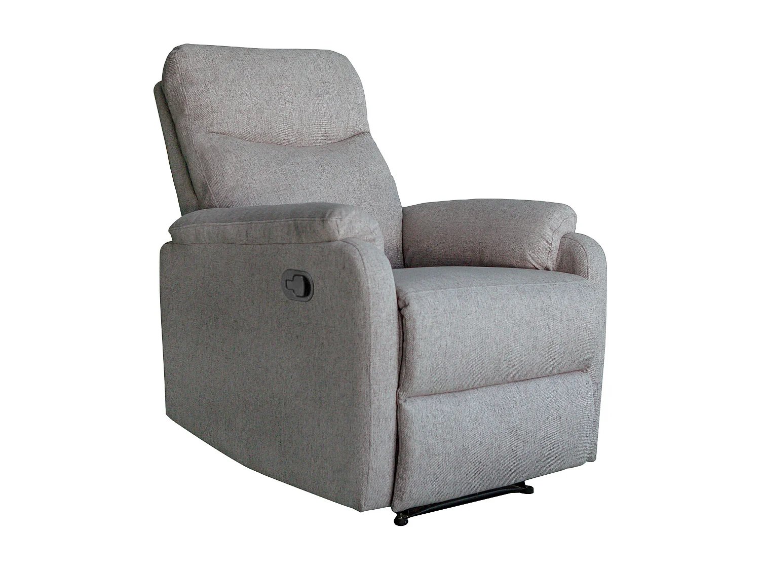 Sillón relax de 101x73x95 cm de tela en color gris con reclinación manual por palanca Zar