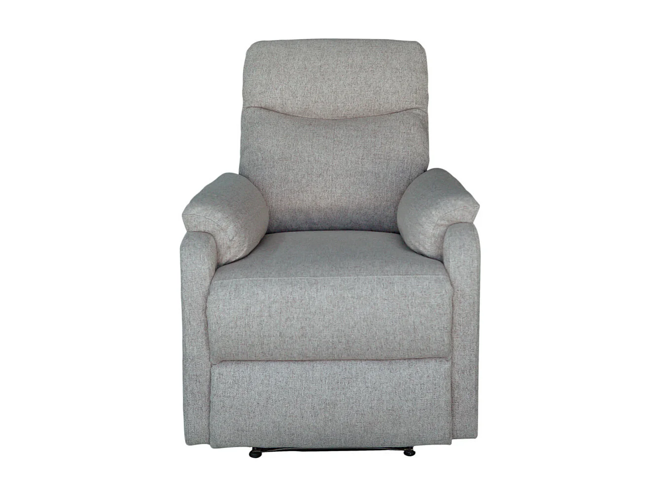 Sillón relax de 101x73x95 cm de tela en color gris con reclinación manual por palanca Zar