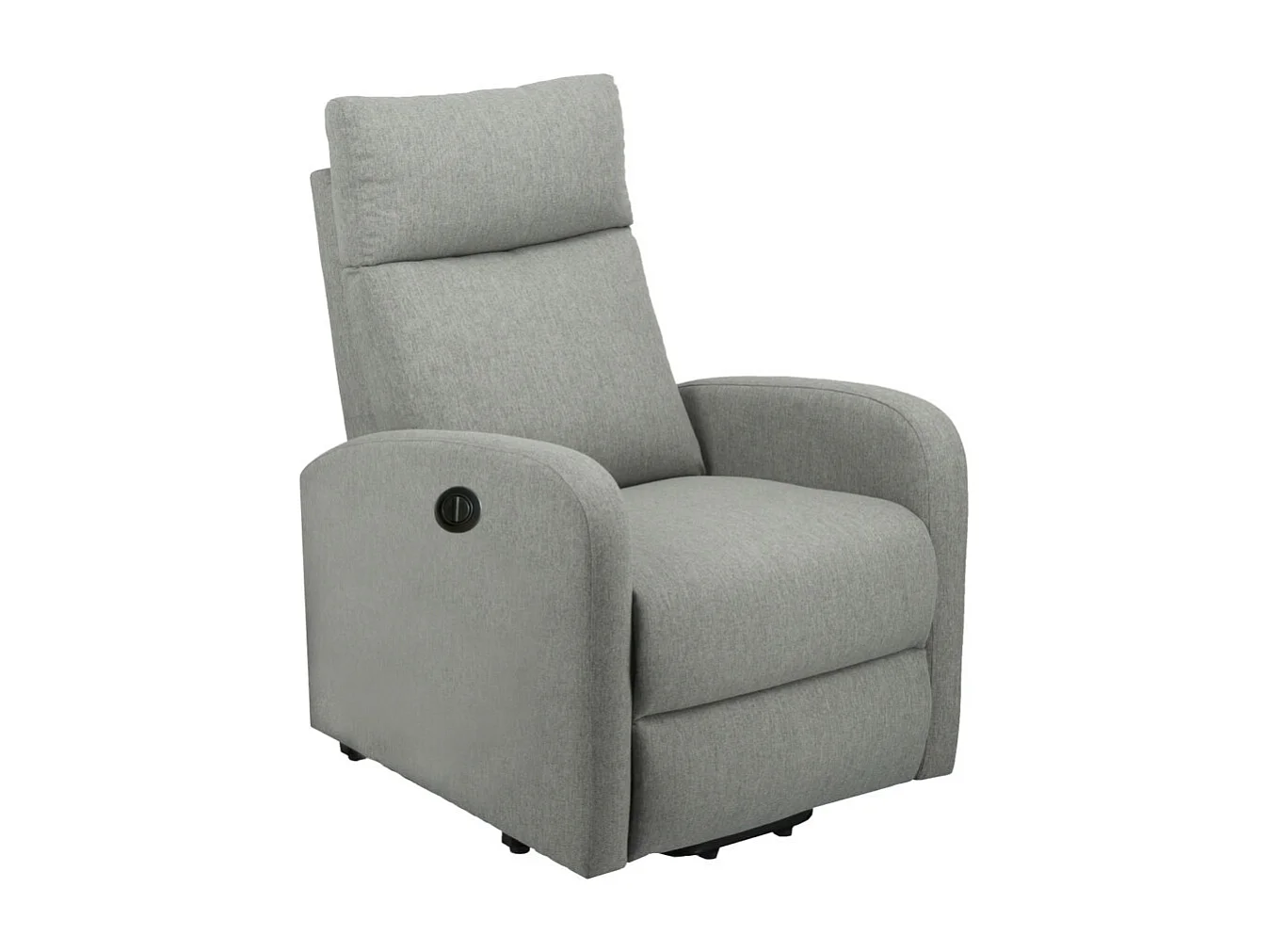 Butaca eléctrica de 101x65x85 cm de tela en color gris y estructura metálica negra Cheltia