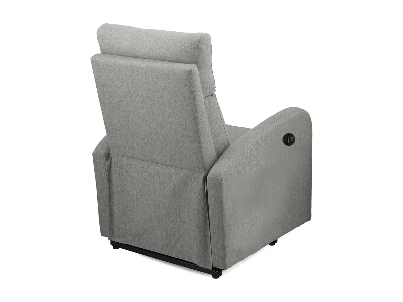 Butaca eléctrica de 101x65x85 cm de tela en color gris y estructura metálica negra Cheltia